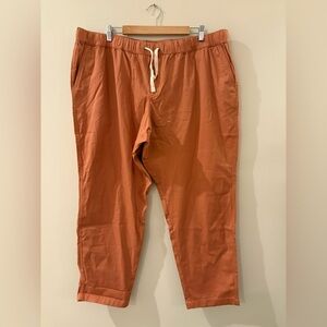 Pact Daily Twill Pants Women's Size XXXL Burnt Orange Organic Cotton Pockets